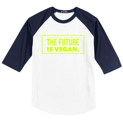 The Future Is Vegan Healthy Eating Veggie Plant Power Gift Baseball Sleeve Shirt