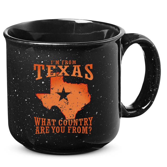 Texas Flag IM From Texas What Country Are You From 15oz Campfire Ceramic Mug