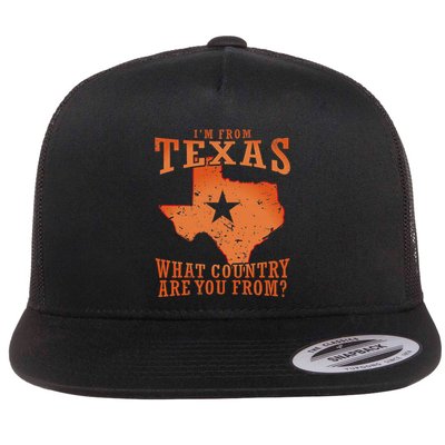 Texas Flag IM From Texas What Country Are You From Flatbill Hat