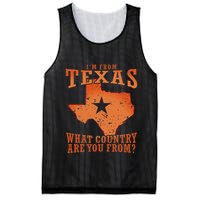 Texas Flag IM From Texas What Country Are You From Mesh Reversible Basketball Jersey Tank