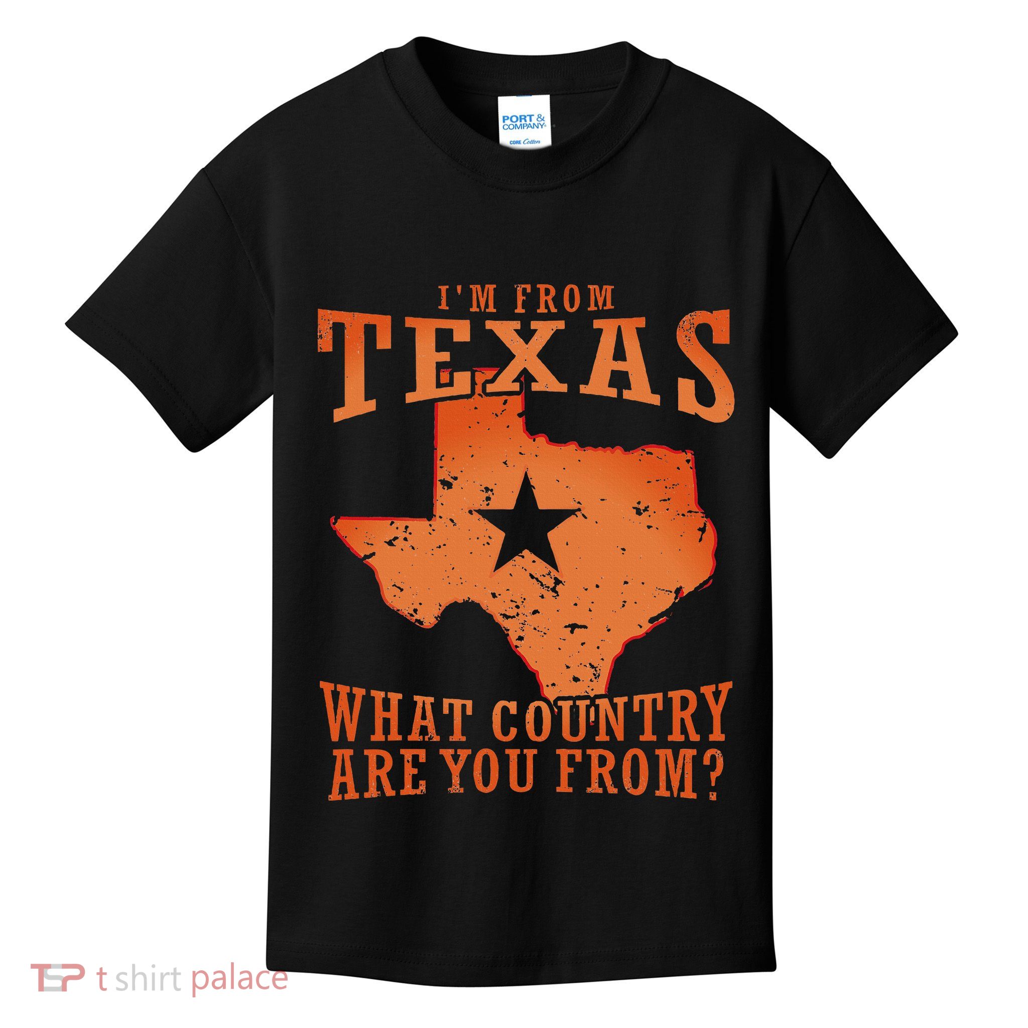 Texas Flag IM From Texas What Country Are You From Kids T-Shirt