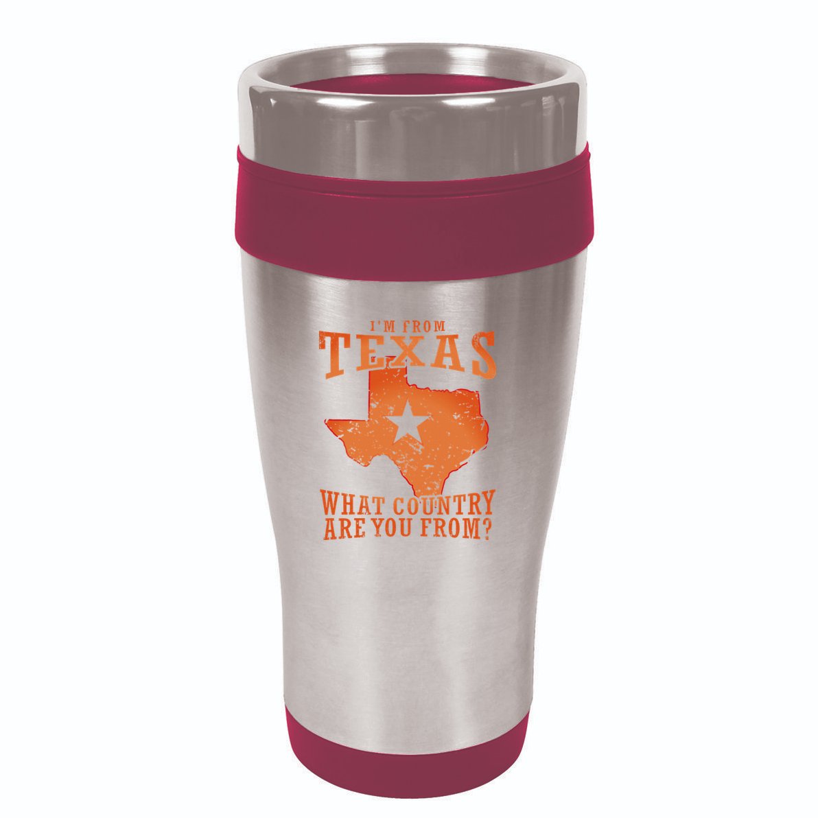 Texas Flag IM From Texas What Country Are You From 16oz Travel Tumbler