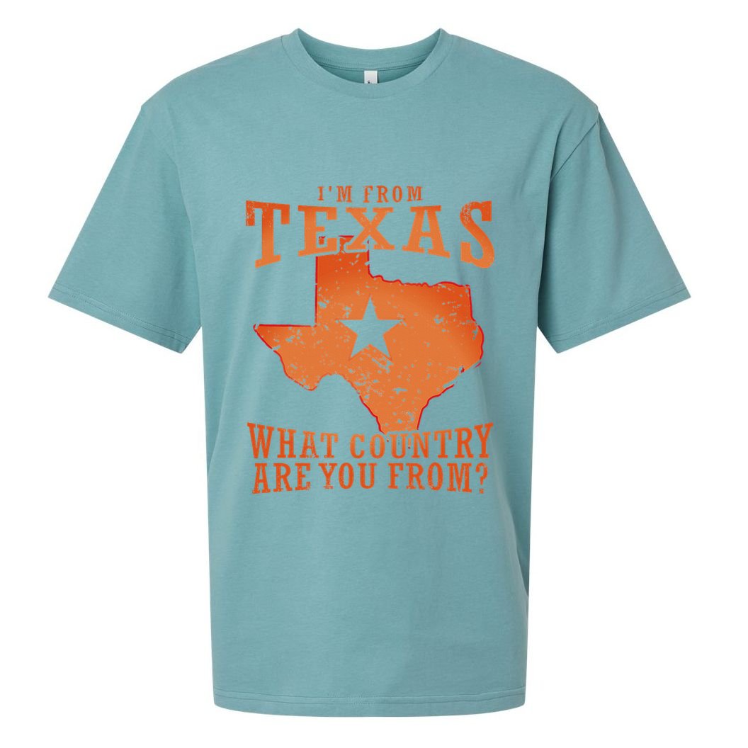 Texas Flag IM From Texas What Country Are You From Sueded Cloud Jersey T-Shirt