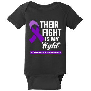 Their Fight Is My Fight Dementia Alzheimers Awareness Baby Bodysuit