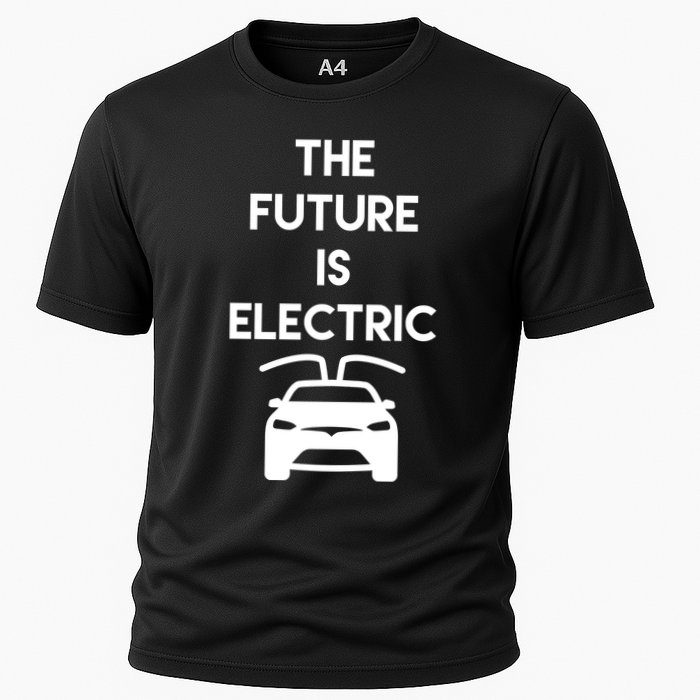 The Future Is Electric Car Cooling Performance Crew T-Shirt
