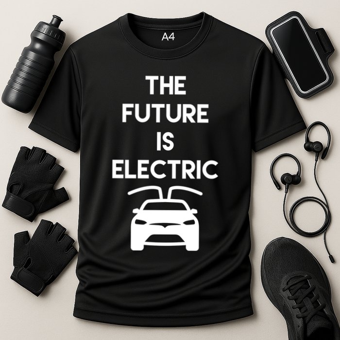 The Future Is Electric Car Cooling Performance Crew T-Shirt