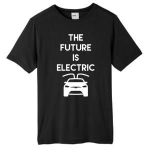 The Future Is Electric Car Tall Fusion ChromaSoft Performance T-Shirt