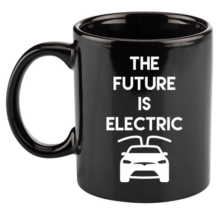 The Future Is Electric Car 11oz C Handle Ceramic Mug