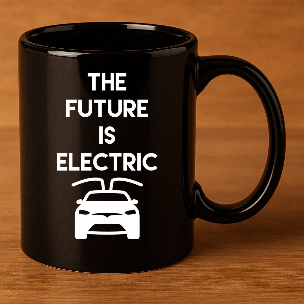 The Future Is Electric Car 11oz C Handle Ceramic Mug