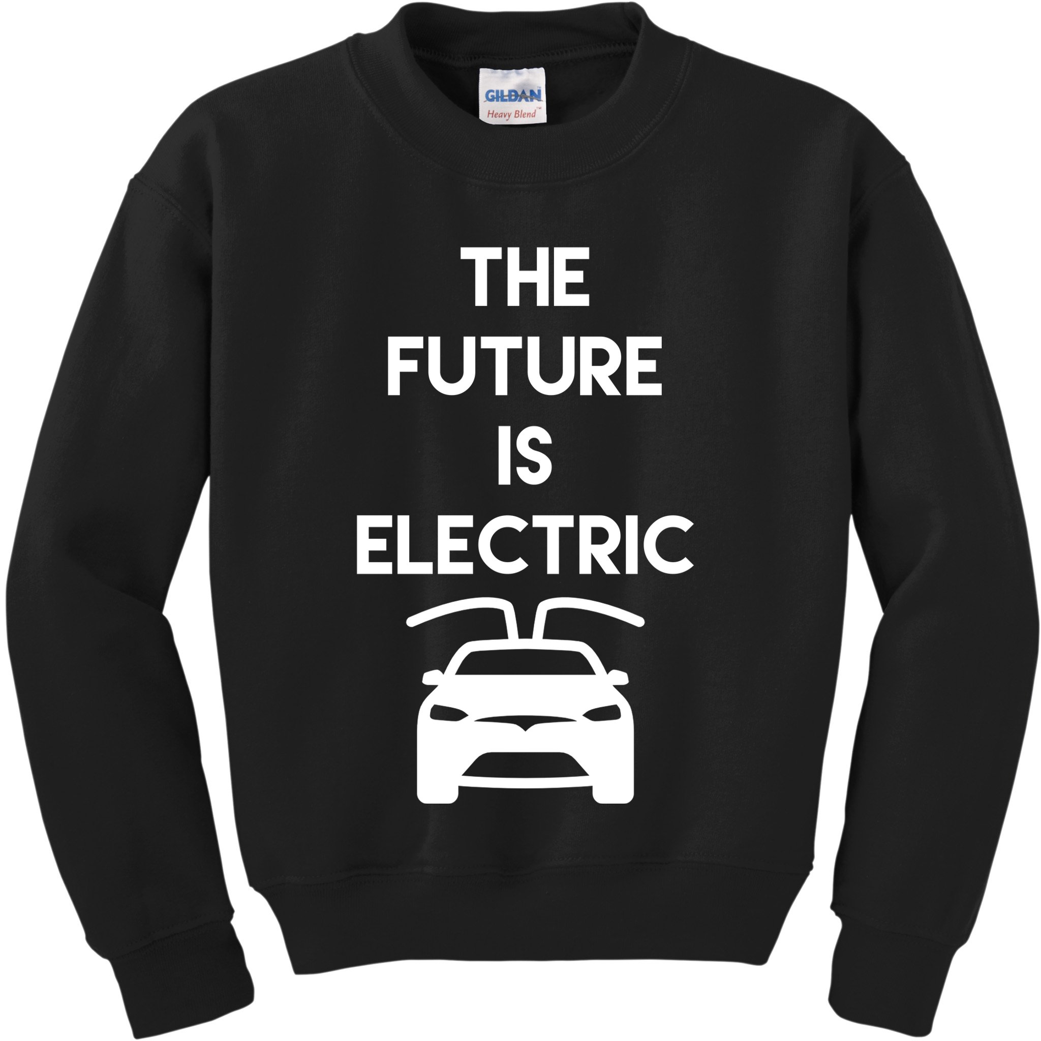 The Future Is Electric Car Kids Sweatshirt