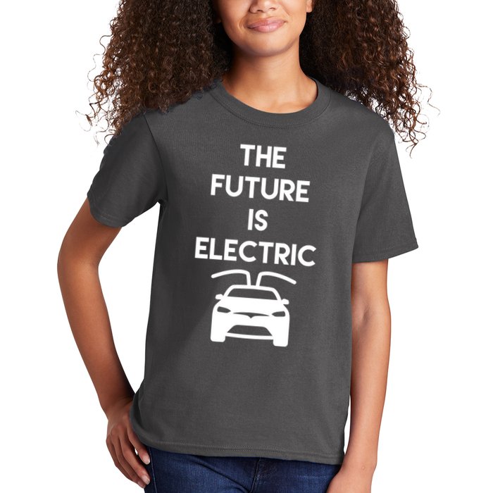 The Future Is Electric Car Kids T-Shirt