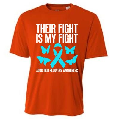 Their Fight Is My Fight Addiction Recovery Matters For Gift Cooling Performance Crew T-Shirt