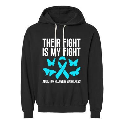 Their Fight Is My Fight Addiction Recovery Matters For Gift Garment-Dyed Fleece Hoodie