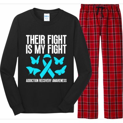 Their Fight Is My Fight Addiction Recovery Matters For Gift Long Sleeve Pajama Set