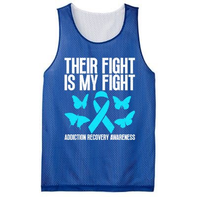 Their Fight Is My Fight Addiction Recovery Matters For Gift Mesh Reversible Basketball Jersey Tank