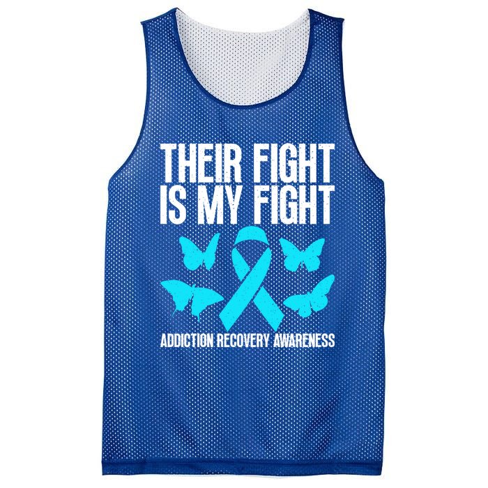 Their Fight Is My Fight Addiction Recovery Matters For Gift Mesh Reversible Basketball Jersey Tank