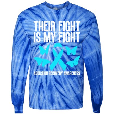 Their Fight Is My Fight Addiction Recovery Matters For Gift Tie-Dye Long Sleeve Shirt