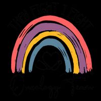 They Fight I Fight Oncology Team Boho Rainbow 16 in Basic Backpack