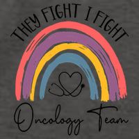 They Fight I Fight Oncology Team Boho Rainbow Vector Backpack