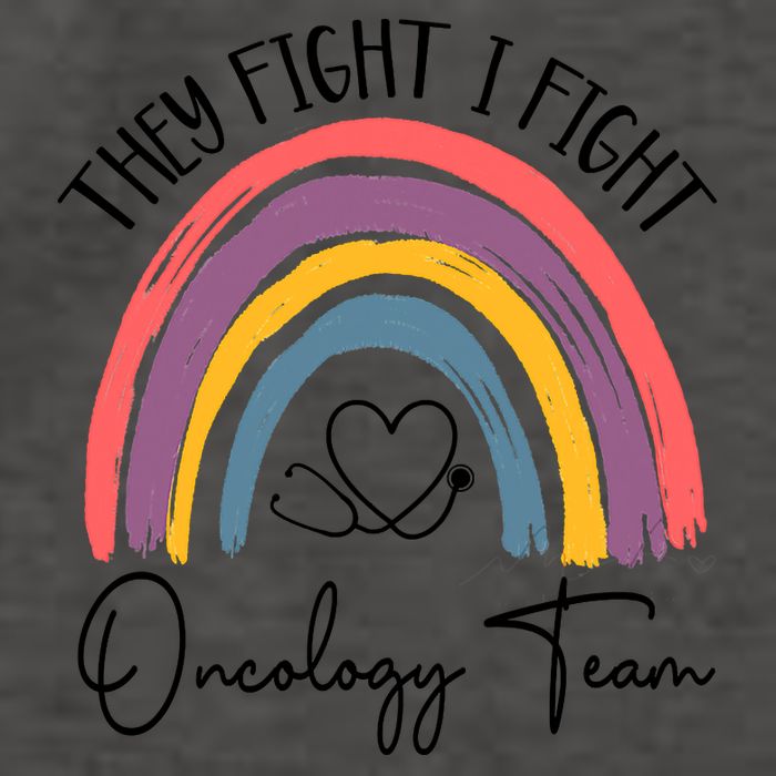 They Fight I Fight Oncology Team Boho Rainbow Vector Backpack