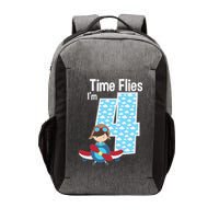 Time Flies I'm 4 4th Birthday Airplane Plane Pilot Flying Vector Backpack