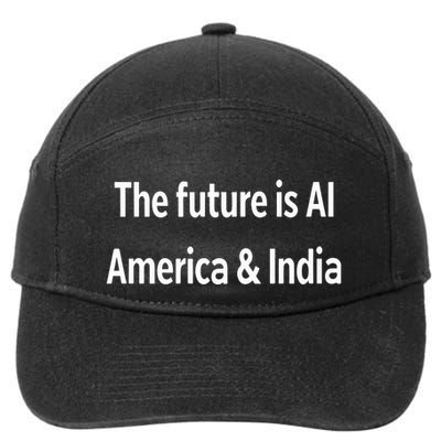 The Future Is Ai America And India 7-Panel Snapback Hat