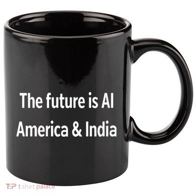 The Future Is Ai America And India 11oz C Handle Ceramic Mug