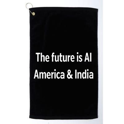 The Future Is Ai America And India Golf Towel