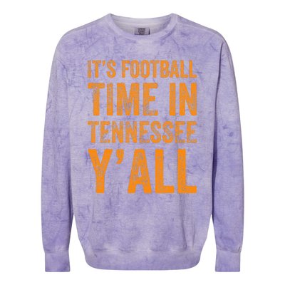 Tennessee Football ItS Football Time In Tennessee Yall Vol Colorblast Crewneck Sweatshirt