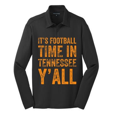 Tennessee Football ItS Football Time In Tennessee Yall Vol Silk Touch Performance Long Sleeve Polo