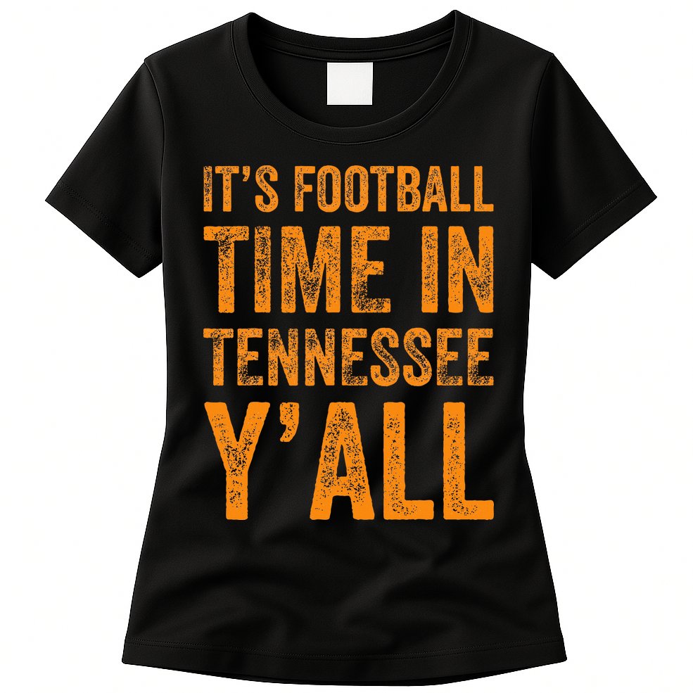 Tennessee Football ItS Football Time In Tennessee Yall Vol Womens T-Shirt