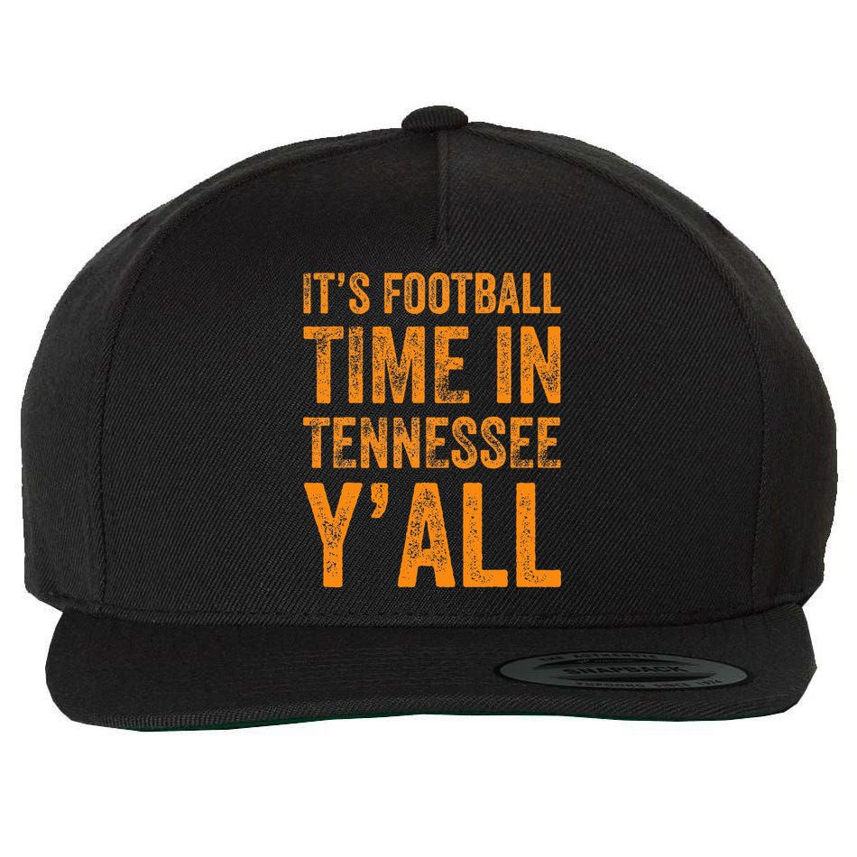 Tennessee Football ItS Football Time In Tennessee Yall Vol Wool Snapback Cap