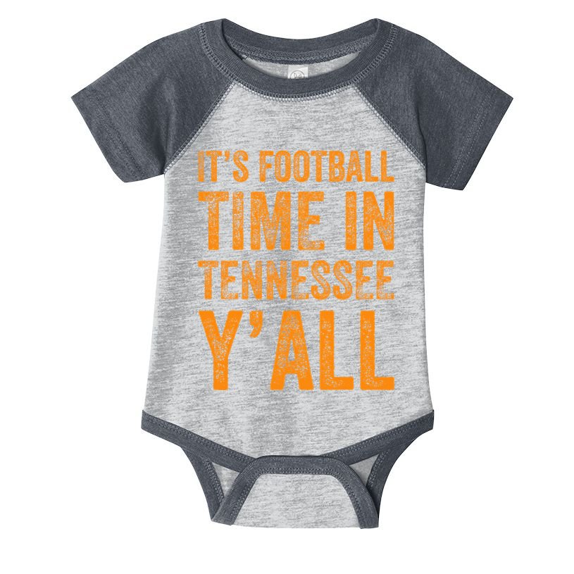 Tennessee Football ItS Football Time In Tennessee Yall Vol Infant Baby Jersey Bodysuit