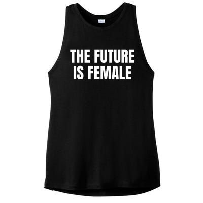 The Future Is Female Ladies PosiCharge Tri-Blend Wicking Tank