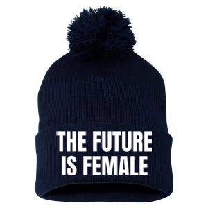 The Future Is Female Pom Pom 12in Knit Beanie