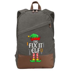 The Fix It Elf Christmas Family Matching Cotton Canvas Backpack