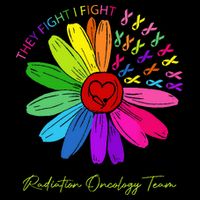 They Fight I Fight. Oncology Team. Radiation Oncology Nurse Flat Bill Trucker Hat