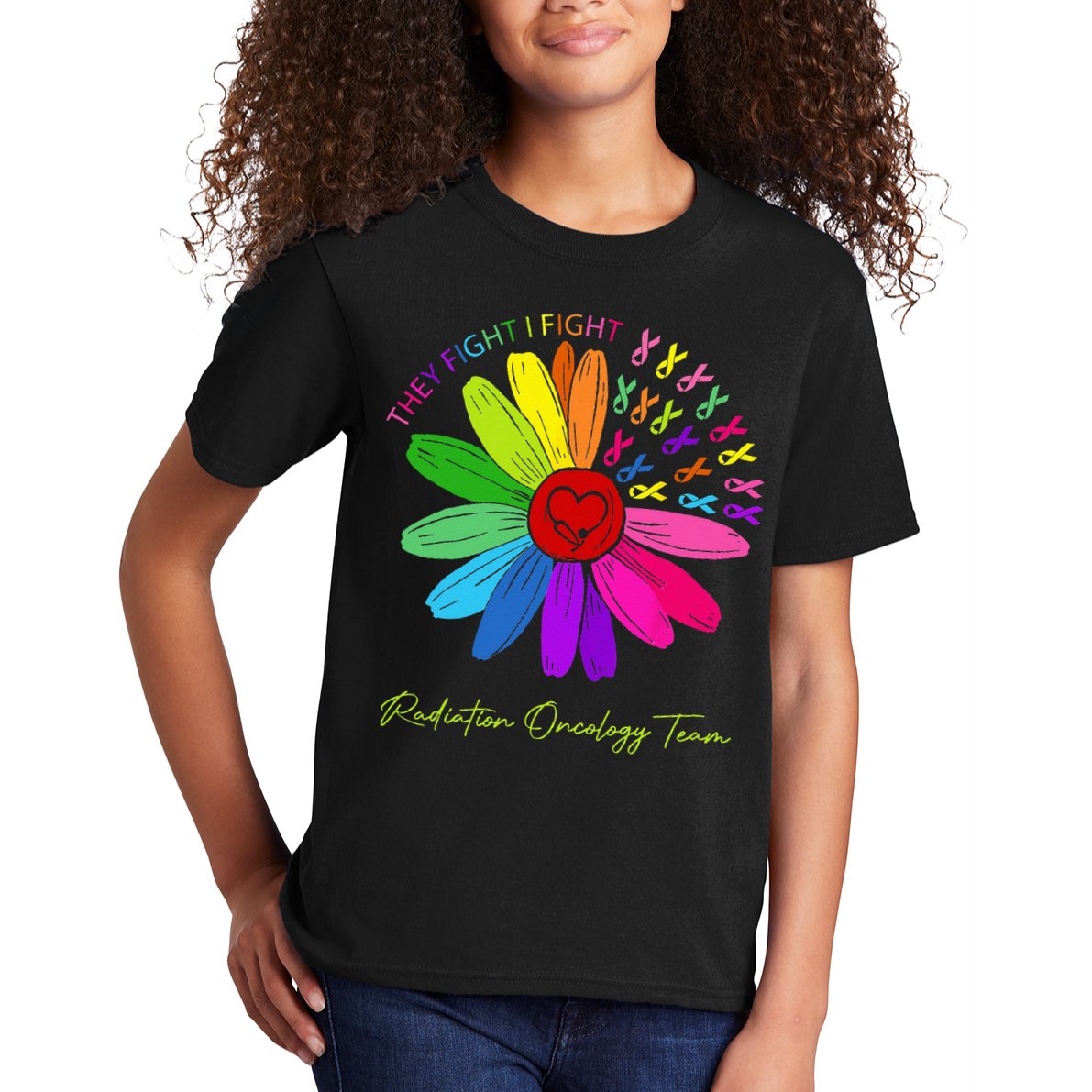 They Fight I Fight. Oncology Team. Radiation Oncology Nurse Kids T-Shirt