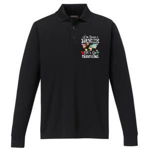 Traveller Flight Im Done Teaching Lets Go Travelling Gift Performance Long Sleeve Polo