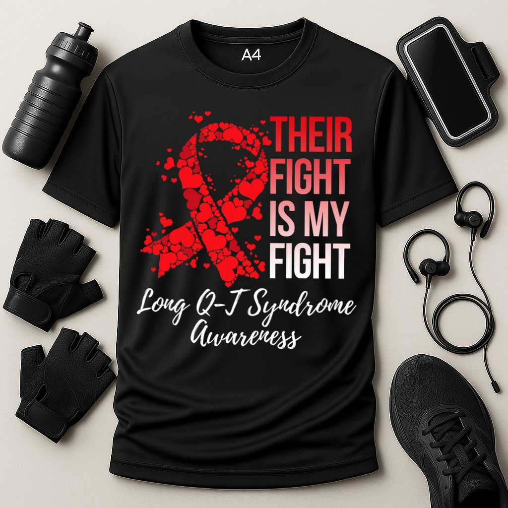 Their Fight Is My Fight Long Qt Syndrome Awareness Cooling Performance Crew T-Shirt