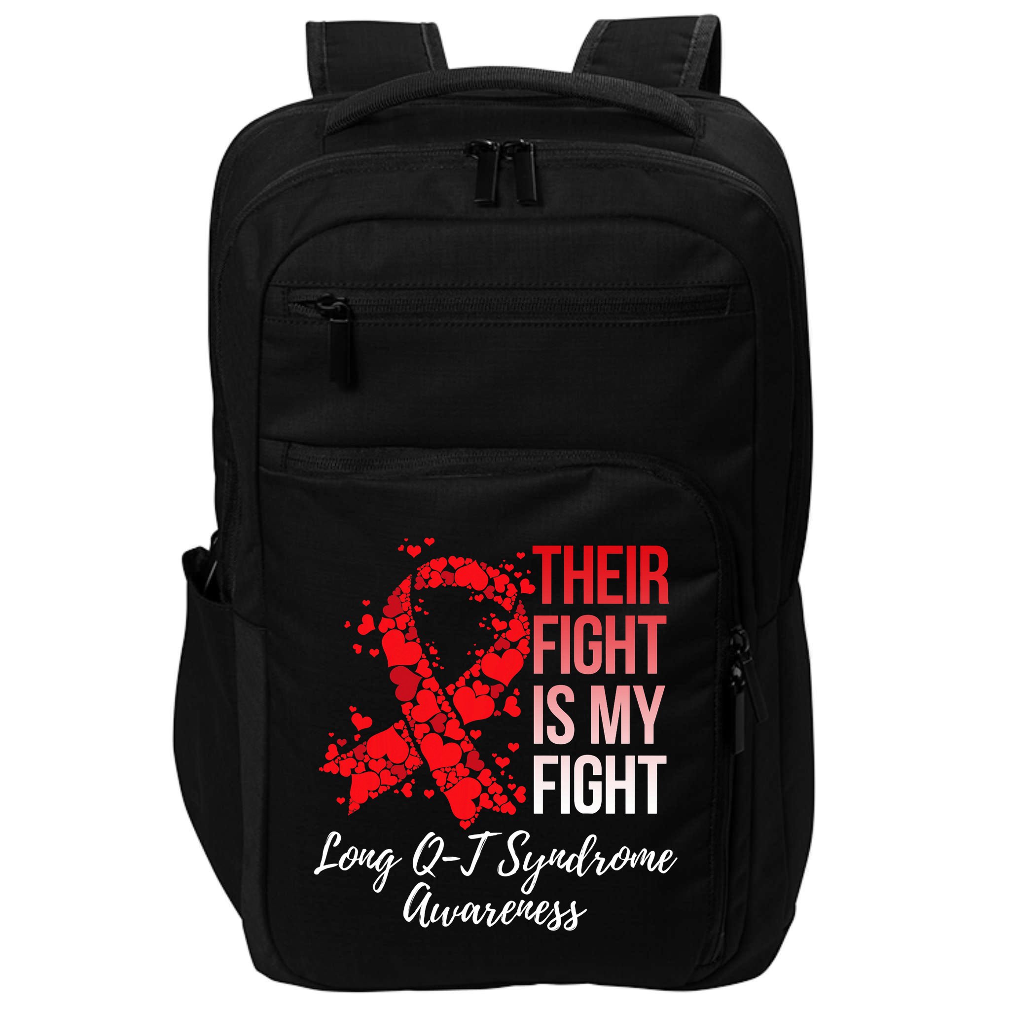 Their Fight Is My Fight Long Qt Syndrome Awareness Impact Tech Backpack