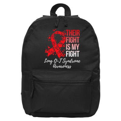 Their Fight Is My Fight Long Qt Syndrome Awareness 16 in Basic Backpack