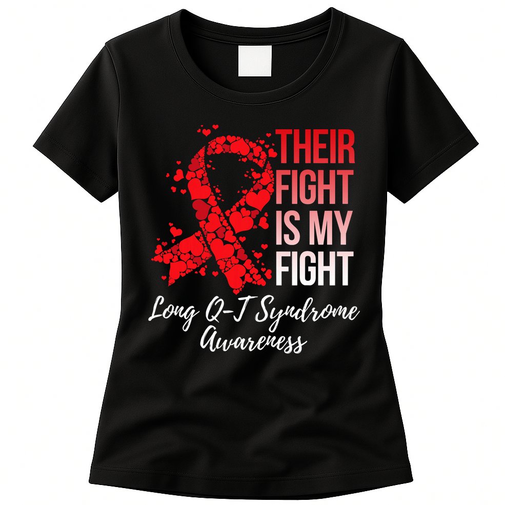 Their Fight Is My Fight Long Qt Syndrome Awareness Womens T-Shirt