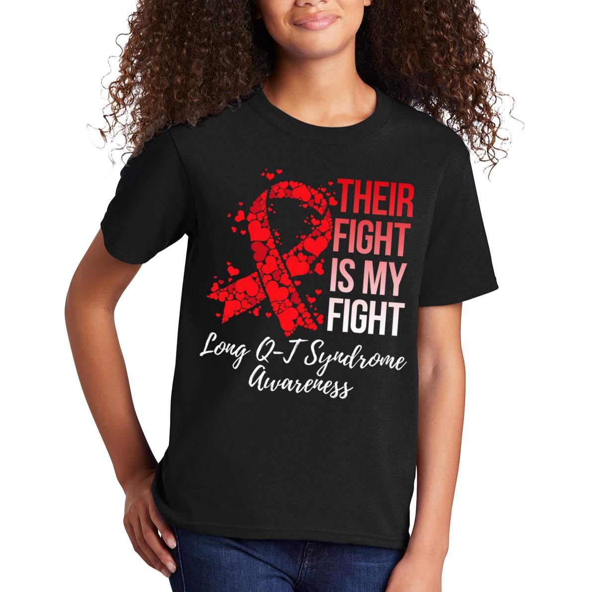 Their Fight Is My Fight Long Qt Syndrome Awareness Kids T-Shirt