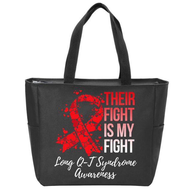 Their Fight Is My Fight Long Qt Syndrome Awareness Zip Tote Bag