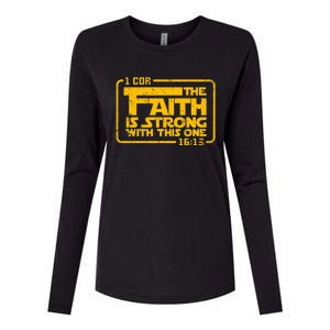 The Faith Is Strong With This One Funny Christian Womens Cotton Relaxed Long Sleeve T-Shirt