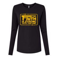 The Faith Is Strong With This One Funny Christian Womens Cotton Relaxed Long Sleeve T-Shirt