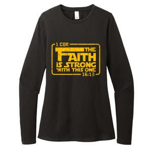 The Faith Is Strong With This One Funny Christian Womens CVC Long Sleeve Shirt