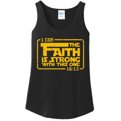 The Faith Is Strong With This One Funny Christian Ladies Essential Tank