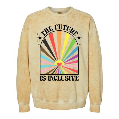 The Future Is Inclusive Lgbt Pride Month Rainbow Colorblast Crewneck Sweatshirt